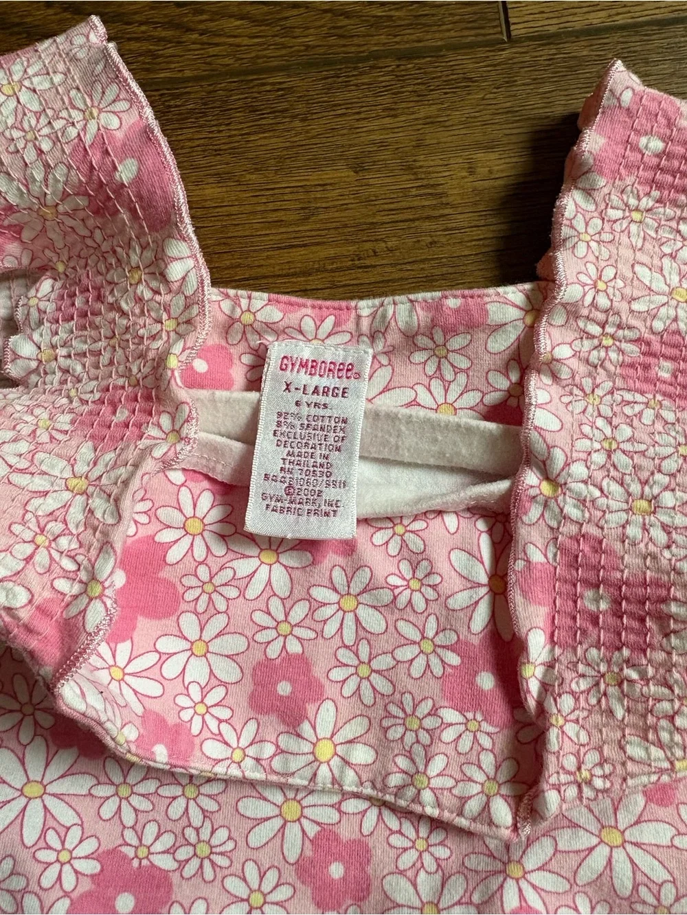 Vintage Y2K 2000s Gymboree Leapin Lily Pad Pink Floral Dress Size 6